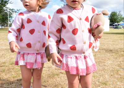 Photo of two young girls dressed identically